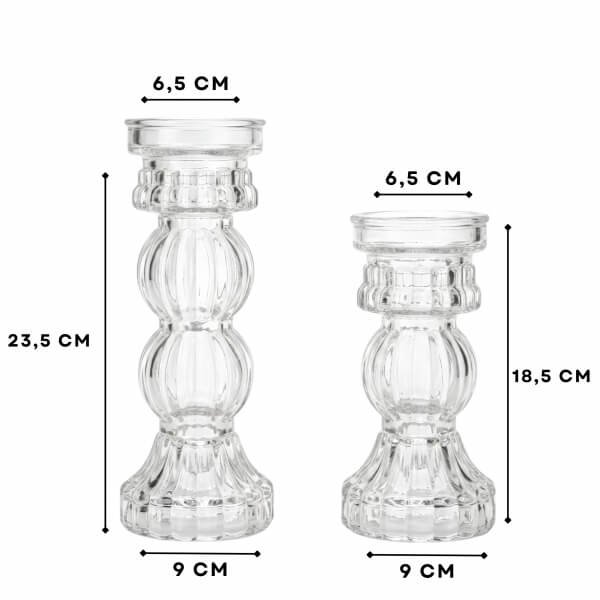 Homing Pera Vintage 2'li Cam Vazo 242908