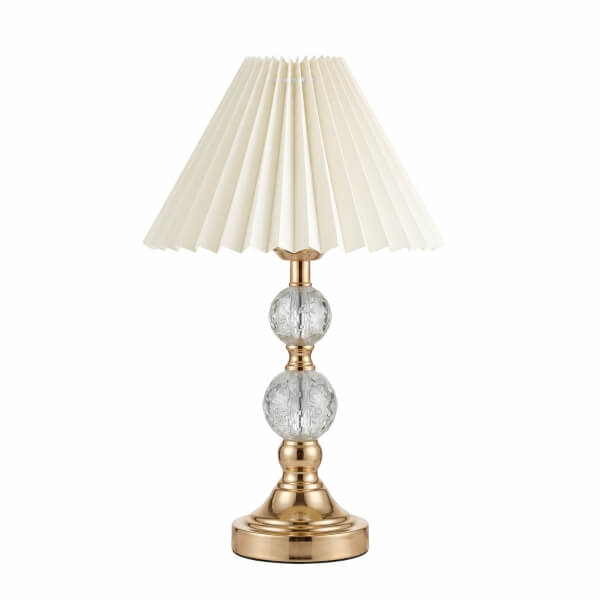 Homing Nile Gold Pleated Table Lamp 242942