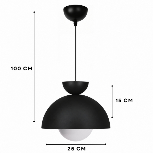 Homing Nuuq Black Camlı Sarkıt 242970