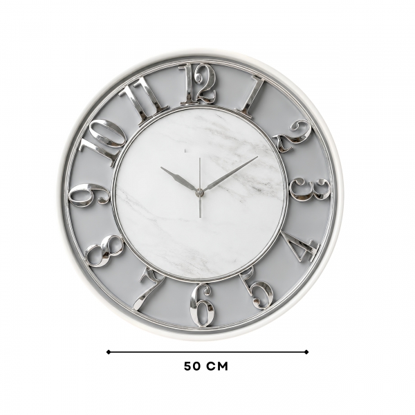 Homing Orion Krom Detaylı 50 cm Dekoratif Duvar Saati 242975