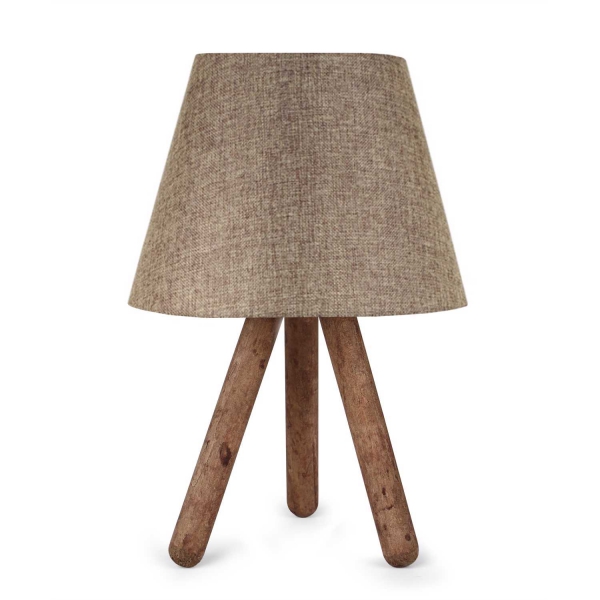 Homing Tasarım Luce Üç Ayaklı Ahşap Abajur AYD-639