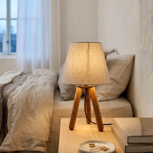 Homing Tasarım Ahşap Üç Ayaklı Abajur AYD-1260