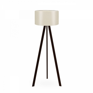 Homing Finlin Başlıklı Koyu Ahşap Ayaklı Lambader AYD-2813