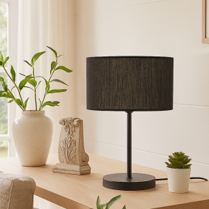 Homing Siyah Kumaş Metal Gövdeli Abajur AYD-2850