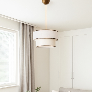 Homing Venüs Krem Kırçıllı Pasta Gold Detaylı Kumaş Sarkıt  AYD-2923