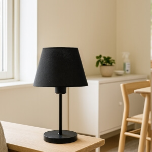 Homing Siyah Kumaş Siyah Gövde Abajur AYD-3156