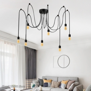 Homing Ahtapot Siyah Çok Kollu Sarkıt Avize AYD-3312