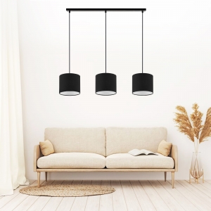 Homing Loft 3'lü Sarkıt Siyah Kumaş AYD-3328