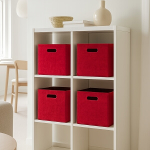 Homing Narçiçeği Çok Amaçlı Keçe Organizer Dolap İçi Düzenleyici 4'lü Sepet Seti // 30x30 cm HMY-6358
