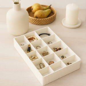 Homing 15 Bölmeli Organizer Takı Kutusu Beyaz ORG-2022 