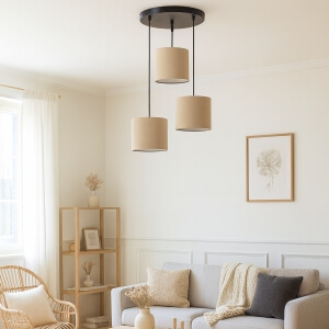 Homing Sveto Sütlü Kahve Kumaş 3' lü Tavan Sarkıt AYD-3626