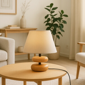 Homing Moji Natural Ahşap Tasarım Abajur 241399