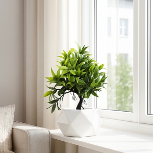 Homing Yapay Bonsai Bitki Beyaz Saksı-33 cm 241547