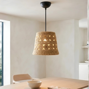 Homing Natural Two Patterned Beige Wicker Pendant Lamp No:5 241692