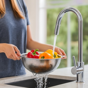 Homing Lüx Metal Kulplu  26cm Paslanmaz Kevgir 241735