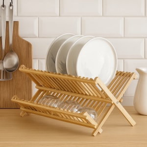 Homing Bambu Set Üzeri Bulaşıklık ve Tabaklık 241737