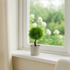 Homing Mini Yeşil Dekorasyon İğne Yapraklı Süs Bitkisi 241749