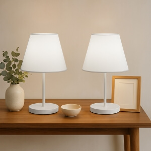 Homing 2'li Beyaz Ayaklı Abajur Seti 241965