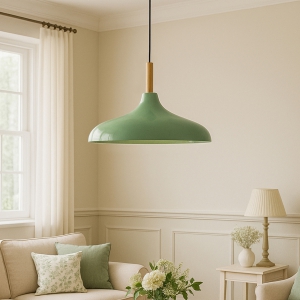 Homing Polo Metal Endüstriyel Sarkıt Mint Ahşap Detaylı 241974