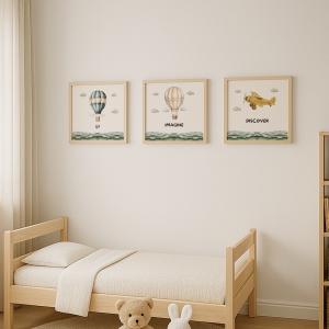 Homing 3' lü Mdf Baskı Tablo Seti Discover 28x28 cm 242079