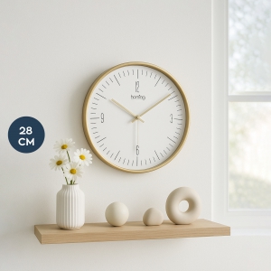 Homing Luno Gold Çerçeve Duvar Saati 28 cm 242113