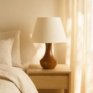 Siena Exclusive Ahşap Abajur 47 cm