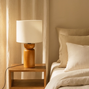 Varena Exclusive Ahşap Abajur 51 cm	