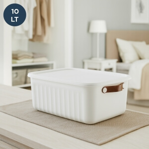 Homing Lumi Çok Amaçlı Kapaklı Beyaz Organizer Kutu 10 LT	