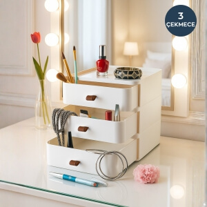 Homing 3 Katlı Çekmeceli Makyaj Takı Organizeri 242358