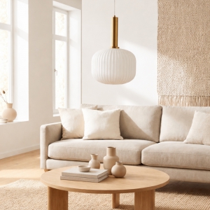 Cam Beyaz Modern Sarkıt Avize 242484