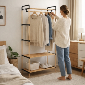 Homing Modüler Raflı Elbise Askılığı Organizeri 242509