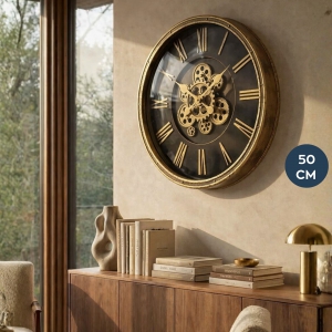 Homing Wallis Siyah Eskitme 50 cm Duvar Saati 242528