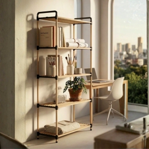 Homing Ahşap Raflı Organizer Kitaplık 242681