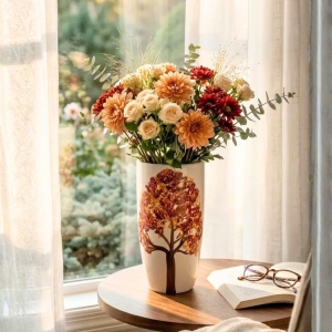 Homing Sienna Sonbahar Renkli Ağaç Motifli  24 cm