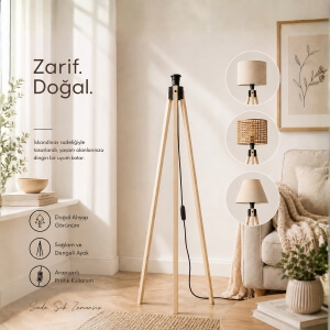 Homing Natural Renk Tripod Lambader Ayağı 242719
