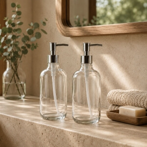 Homing Glass Liquid Soap Dispenser Set 750 ml
