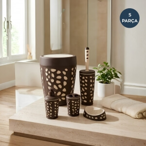 Home 5-Piece Bathroom Set Coffee 242777
