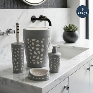 Homing 5-Piece Bathroom Set Cream Gray 242781