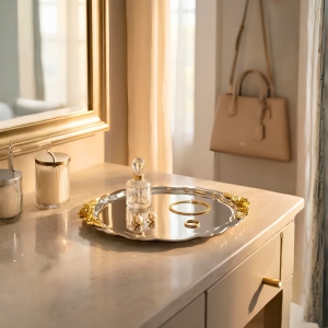 Homing Elize Gold Detaylı Tepsi 242796