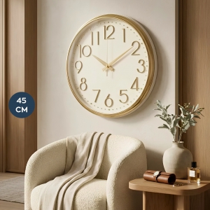 Homing Flint Krem-Gold Duvar Saati 45 cm 242805